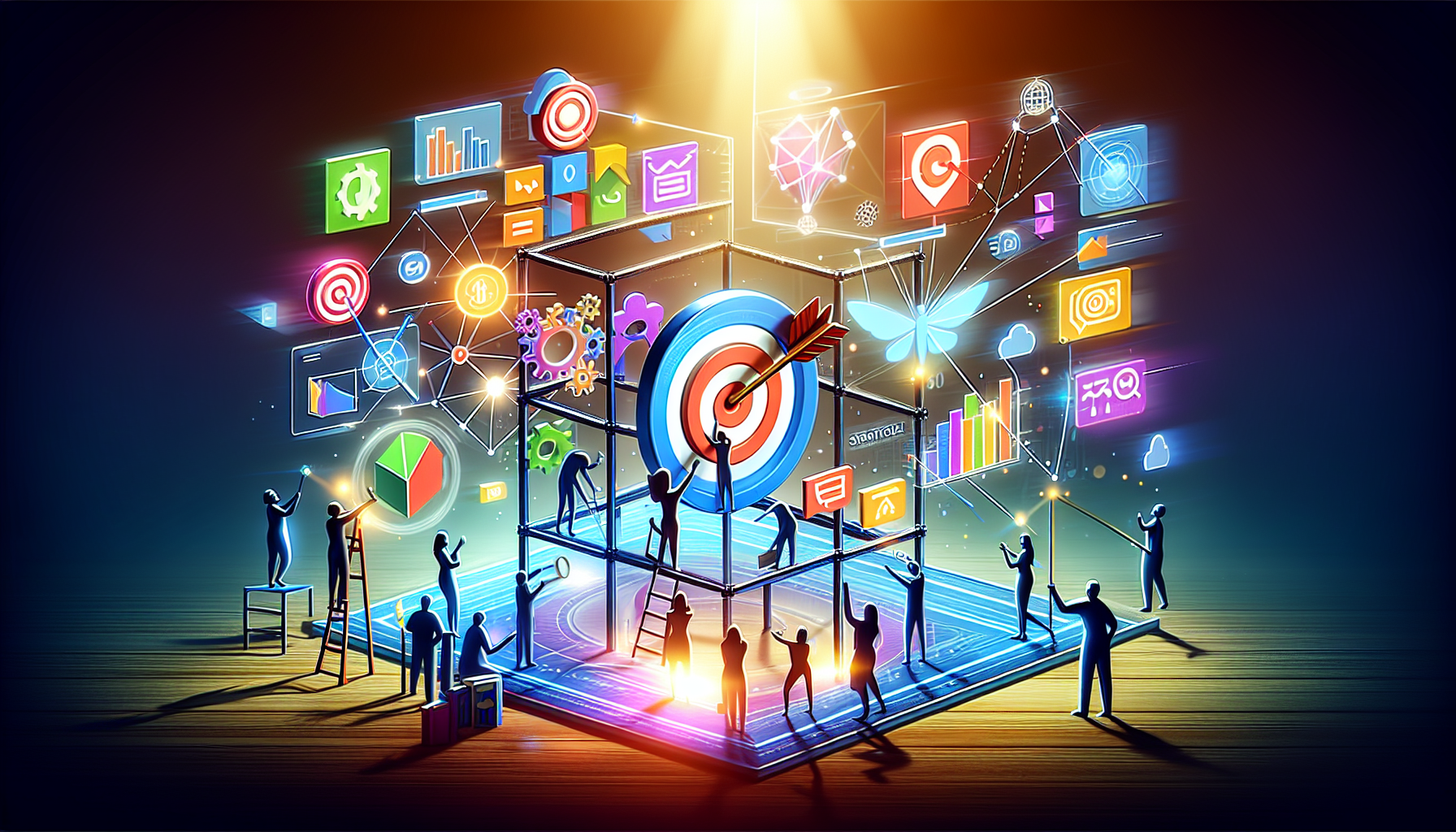 Illustration of a digital marketing plan