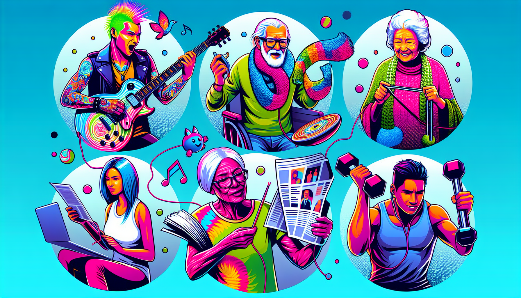 Illustration of diverse group of people representing different target audiences