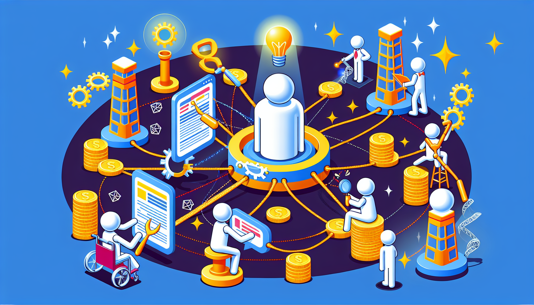 Illustration of off-page SEO strategies for domain rating improvement